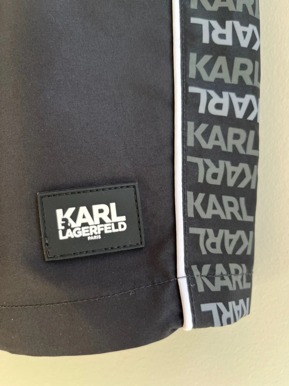 Karl Lagerfeld Swim Trunks 5” Pockets‎ Elastic Drawstring Waist Brief Liner